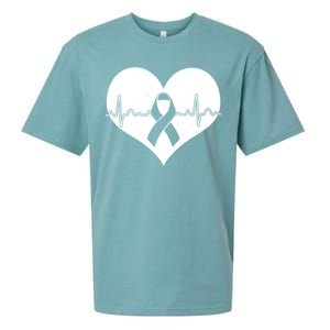 Heart Health Awareness Heartbeat Sueded Cloud Jersey T-Shirt