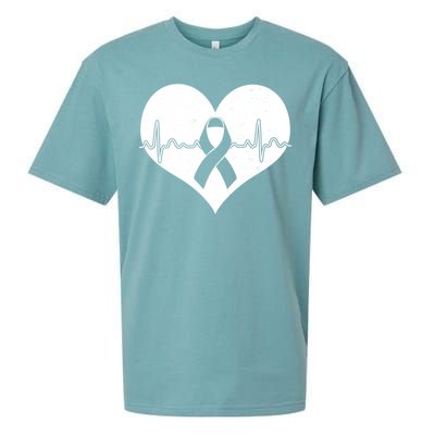 Heart Health Awareness Heartbeat Sueded Cloud Jersey T-Shirt