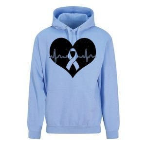 Heart Health Awareness Heartbeat Unisex Surf Hoodie