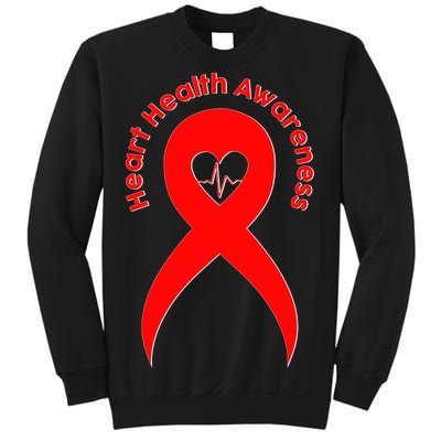 Heart Health Awareness Red Ribbon Sweatshirt