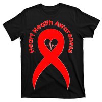 Heart Health Awareness Red Ribbon T-Shirt