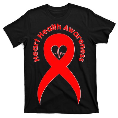 Heart Health Awareness Red Ribbon T-Shirt