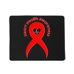 Heart Health Awareness Red Ribbon Mousepad