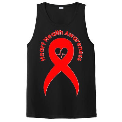 Heart Health Awareness Red Ribbon PosiCharge Competitor Tank