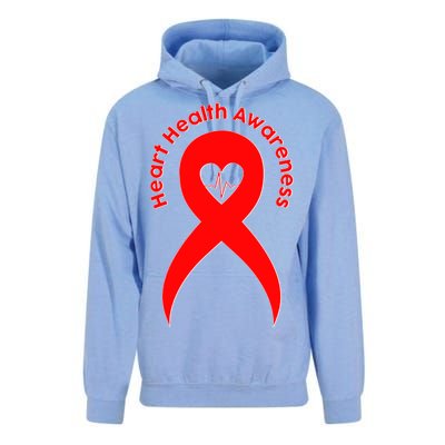 Heart Health Awareness Red Ribbon Unisex Surf Hoodie