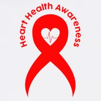 Heart Health Awareness Red Ribbon Garment-Dyed Sweatshirt