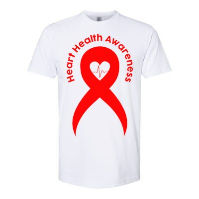 Heart Health Awareness Red Ribbon Softstyle CVC T-Shirt