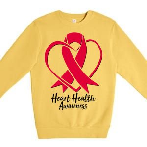 Heart Health Awareness Ribbon Premium Crewneck Sweatshirt