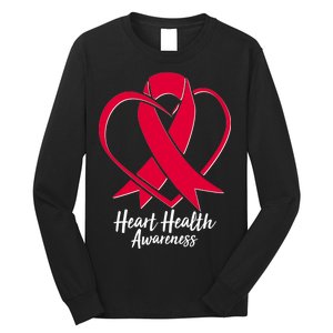 Heart Health Awareness Ribbon Long Sleeve Shirt