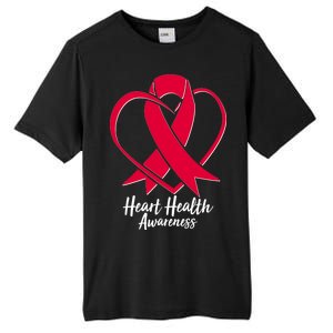 Heart Health Awareness Ribbon Tall Fusion ChromaSoft Performance T-Shirt