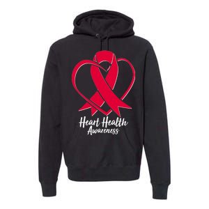 Heart Health Awareness Ribbon Premium Hoodie