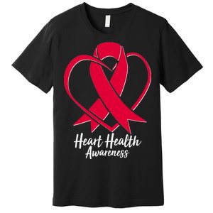 Heart Health Awareness Ribbon Premium T-Shirt