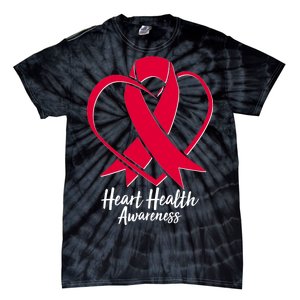 Heart Health Awareness Ribbon Tie-Dye T-Shirt