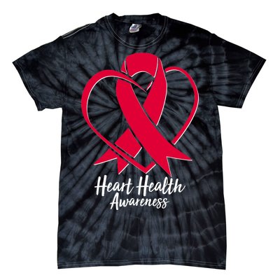 Heart Health Awareness Ribbon Tie-Dye T-Shirt