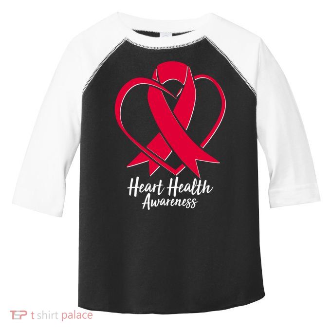 Heart Health Awareness Ribbon Toddler Fine Jersey T-Shirt