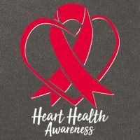 Heart Health Awareness Ribbon Cotton Canvas Backpack