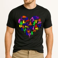 Heart Made Up Of YOGA Positions Cooling Performance Crew T-Shirt