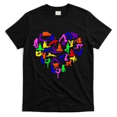 Heart Made Up Of YOGA Positions T-Shirt