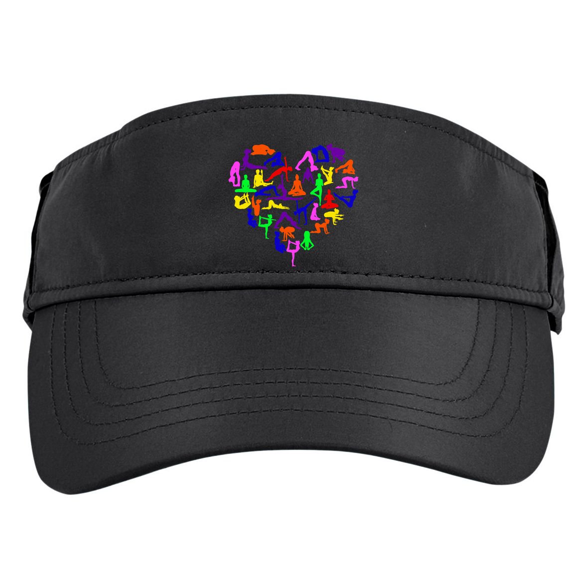 Heart Made Up Of YOGA Positions Adult Drive Performance Visor