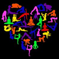 Heart Made Up Of YOGA Positions Visor