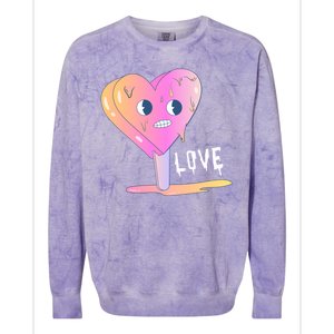 Heart Melting Popsicle Love Colorblast Crewneck Sweatshirt