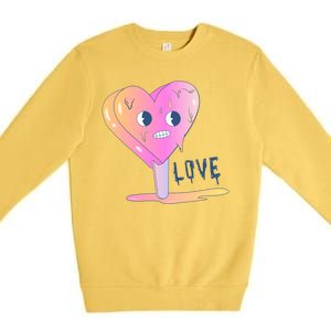 Heart Melting Popsicle Love Premium Crewneck Sweatshirt