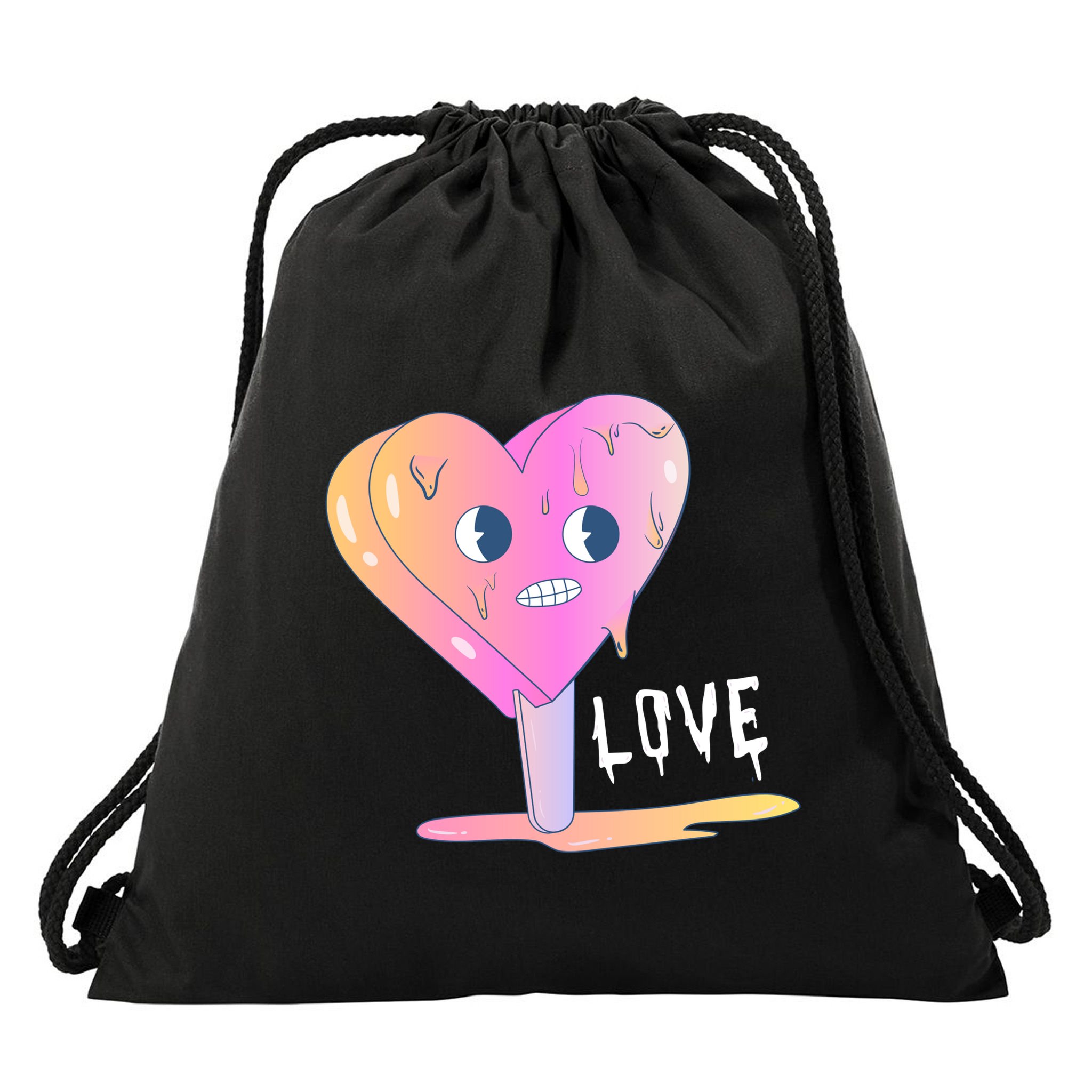 Heart Melting Popsicle Love Drawstring Bag
