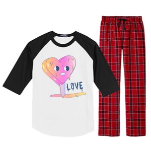 Heart Melting Popsicle Love Raglan Sleeve Pajama Set