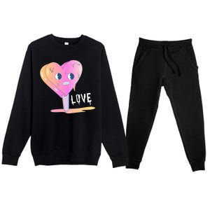 Heart Melting Popsicle Love Premium Crewneck Sweatsuit Set