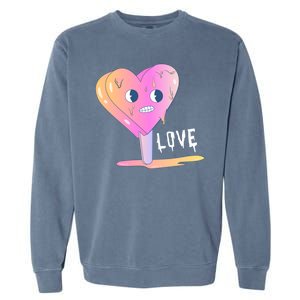 Heart Melting Popsicle Love Garment-Dyed Sweatshirt