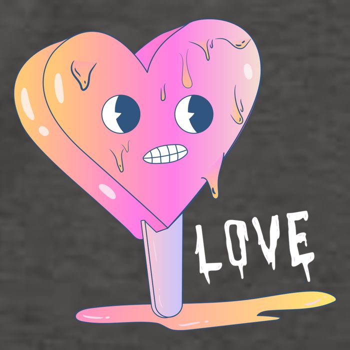 Heart Melting Popsicle Love Vector Backpack