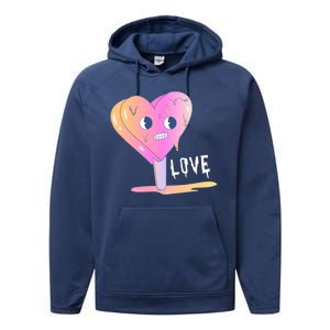 Heart Melting Popsicle Love Performance Fleece Hoodie