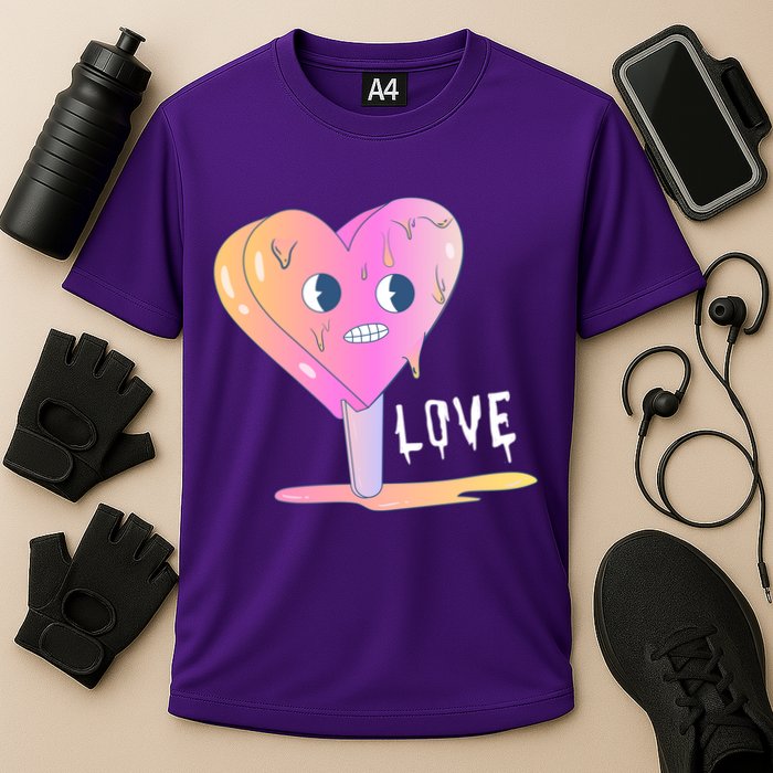 Heart Melting Popsicle Love Cooling Performance Crew T-Shirt