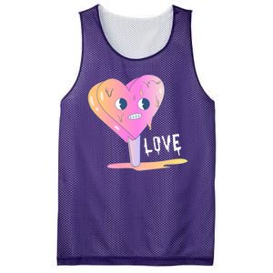 Heart Melting Popsicle Love Mesh Reversible Basketball Jersey Tank