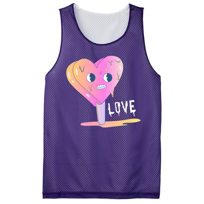 Heart Melting Popsicle Love Mesh Reversible Basketball Jersey Tank