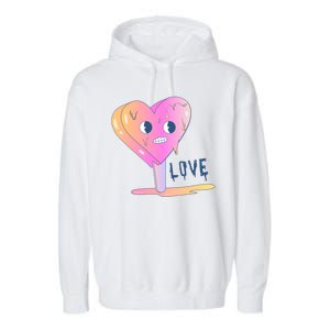 Heart Melting Popsicle Love Garment-Dyed Fleece Hoodie