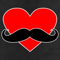Heart Mustache Funny Valentine's Day Logo Hat
