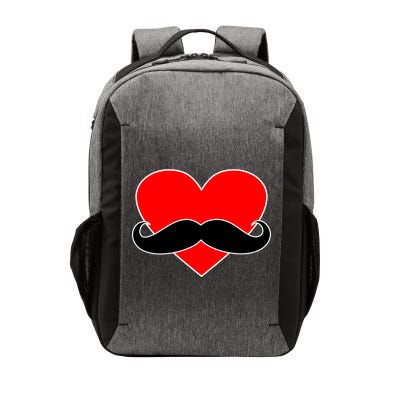 Heart Mustache Funny Valentine's Day Logo Vector Backpack