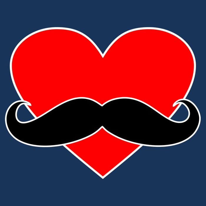 Heart Mustache Funny Valentine's Day Logo Cool Comfort Performance Bucket Hat