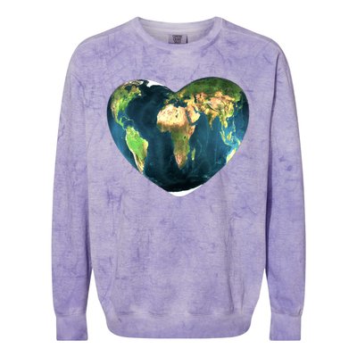 Heart Of The World Love Earth Colorblast Crewneck Sweatshirt