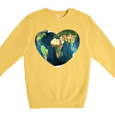 Heart Of The World Love Earth Premium Crewneck Sweatshirt