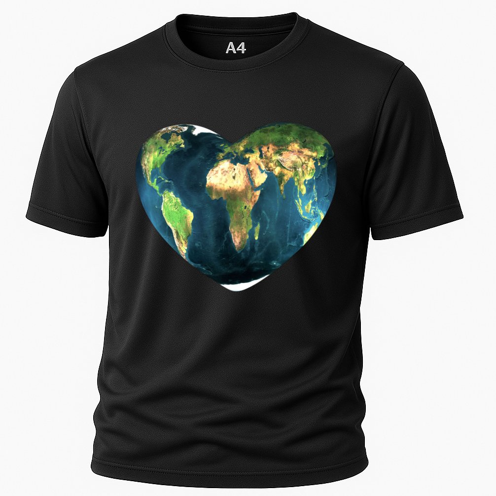 Heart Of The World Love Earth Cooling Performance Crew T-Shirt