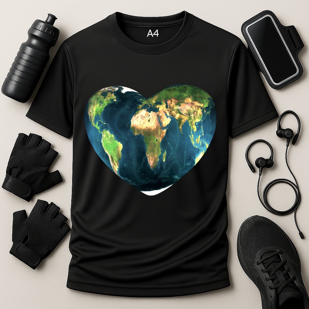 Heart Of The World Love Earth Cooling Performance Crew T-Shirt