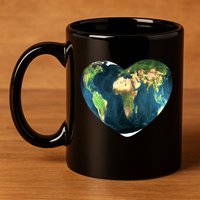 Heart Of The World Love Earth 11oz C Handle Ceramic Mug