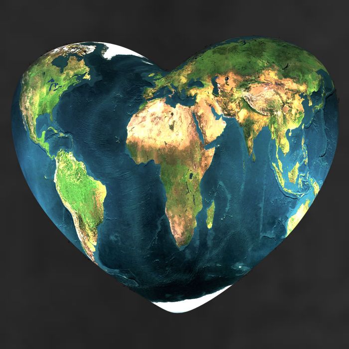 Heart Of The World Love Earth 11oz C Handle Ceramic Mug