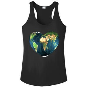 Heart Of The World Love Earth Ladies PosiCharge Competitor Racerback Tank