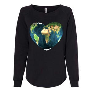 Heart Of The World Love Earth Womens California Wash Sweatshirt