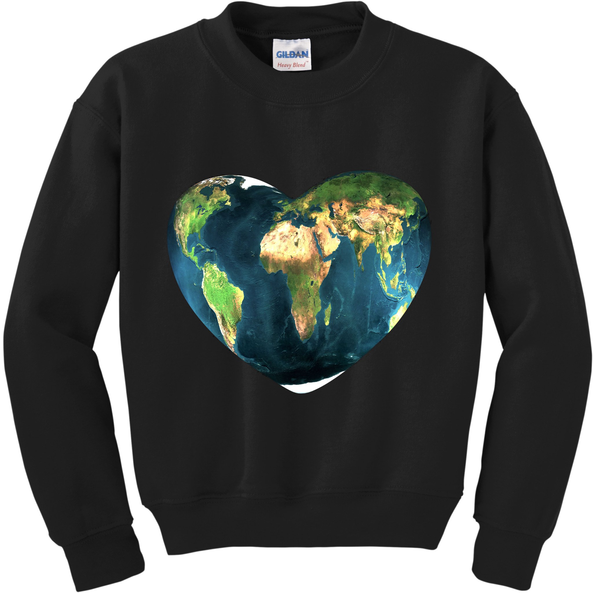 Heart Of The World Love Earth Kids Sweatshirt