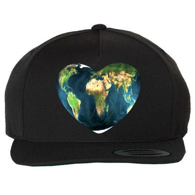 Heart Of The World Love Earth Wool Snapback Cap