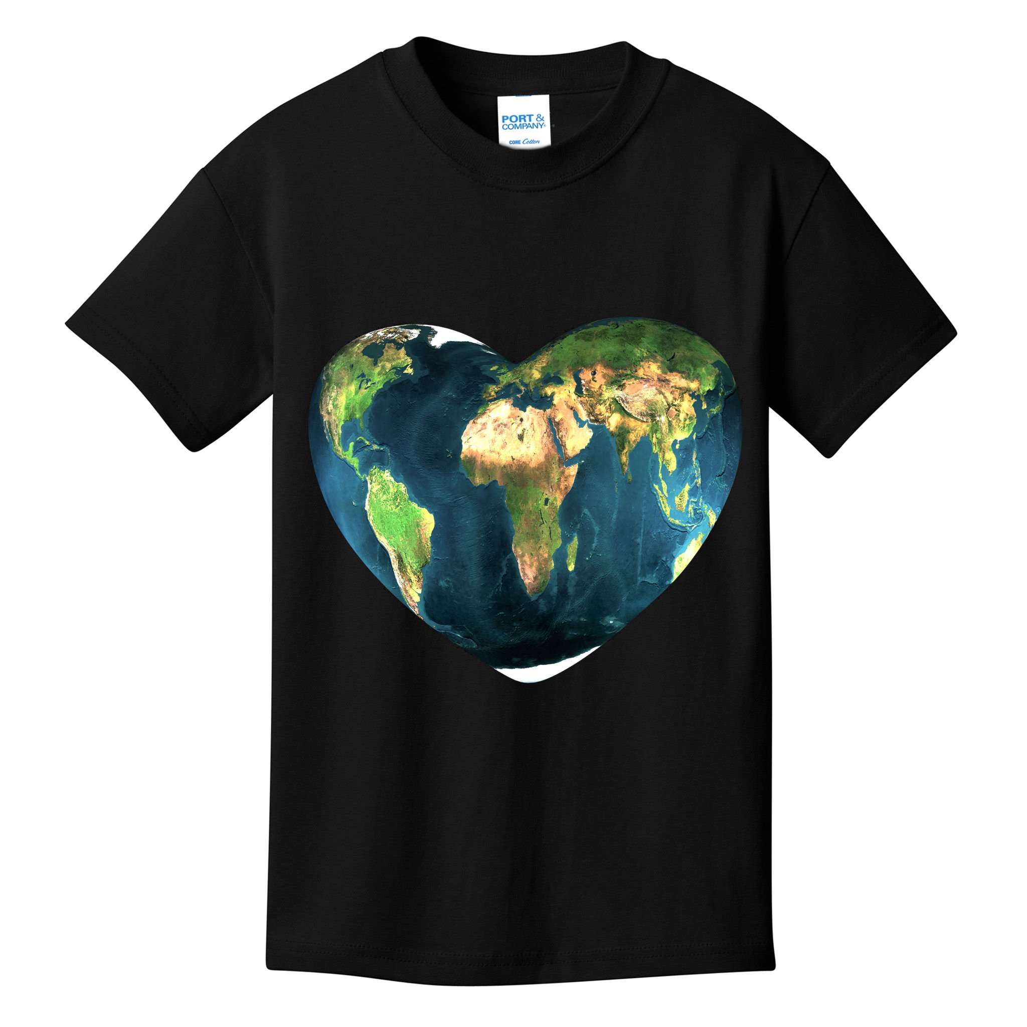 Heart Of The World Love Earth Kids T-Shirt